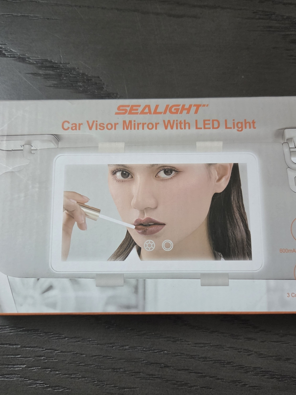 Sealight White Car Visor Mirror with LED Light